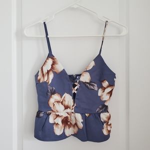 BNWT M Boutique Peplum Floral Blouse.